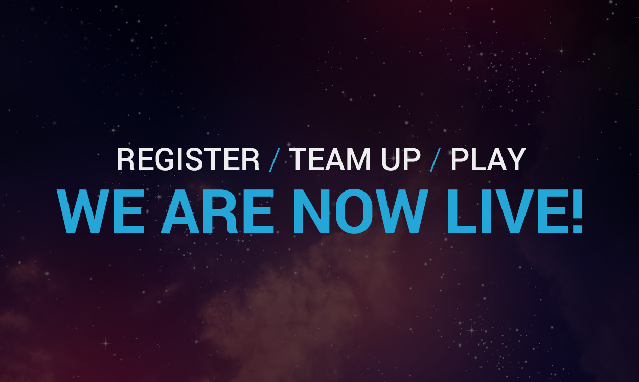 Register, team up and play